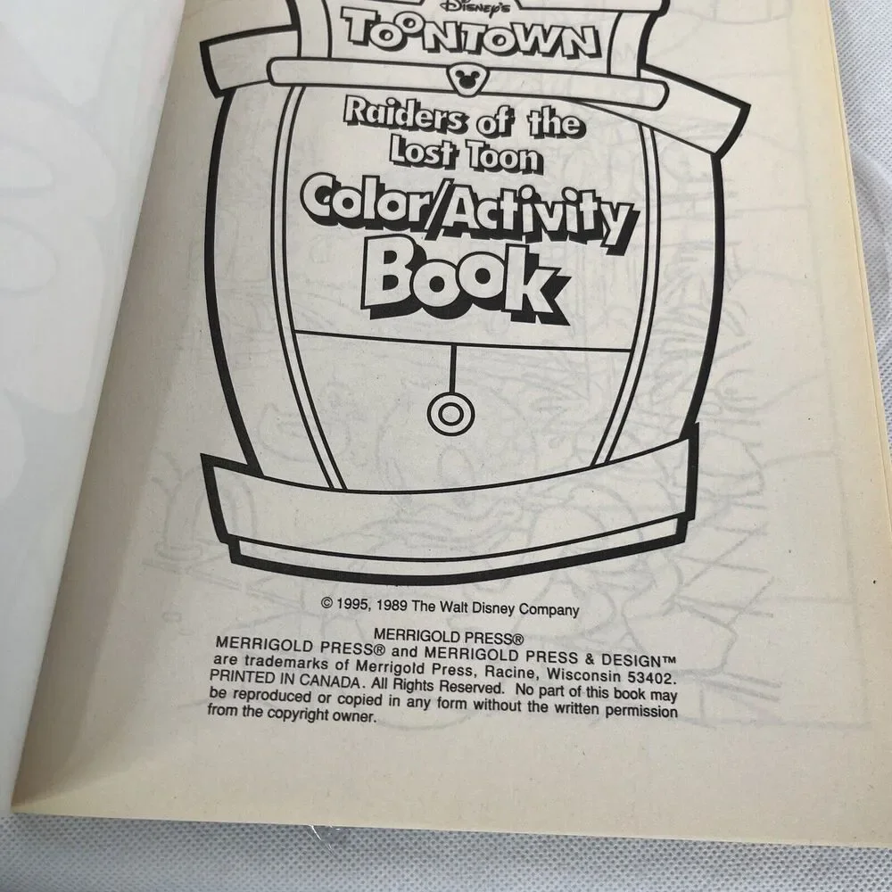 3 Merrigold Press‎ Disney ToonTown Color Book Raiders Minnies Mega & Slam Dunk